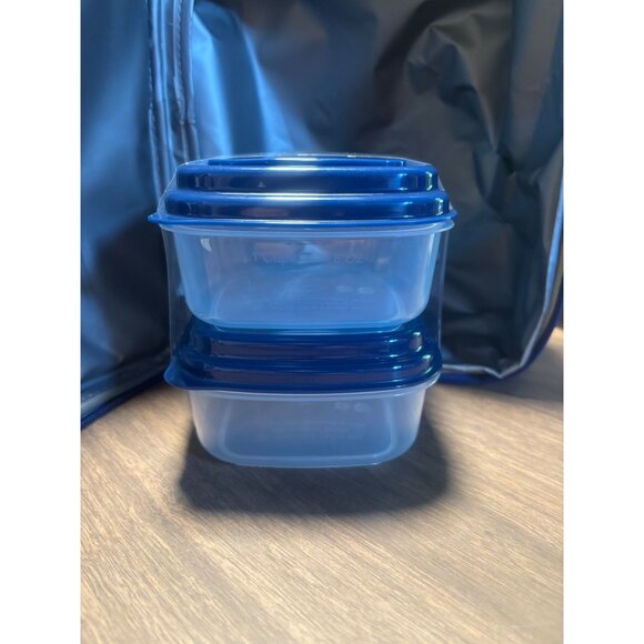 Fit + Fresh Insulated Lunch Tote With 2 Containers Floral Design Purple & Blue C - Picture 11 of 15